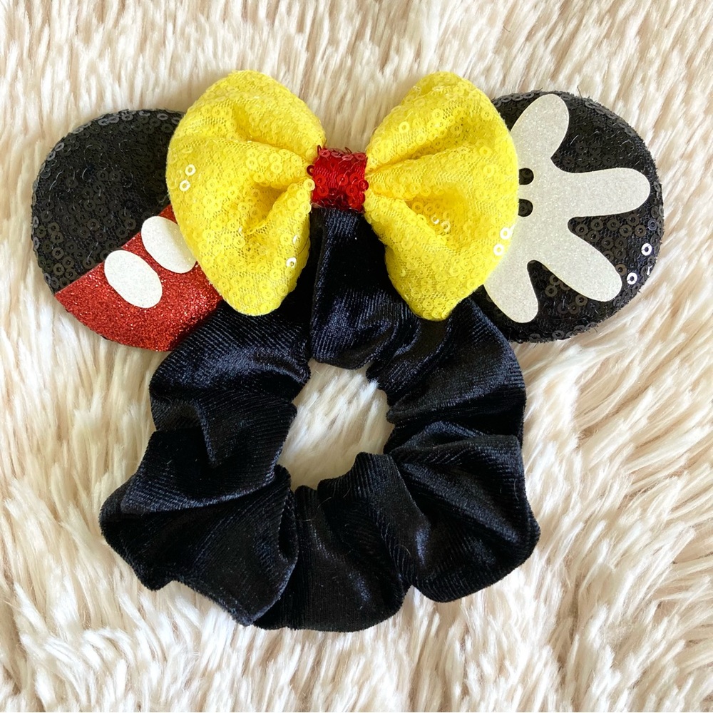 Sequin Mickey Mouse Ears Hair Scrunchie